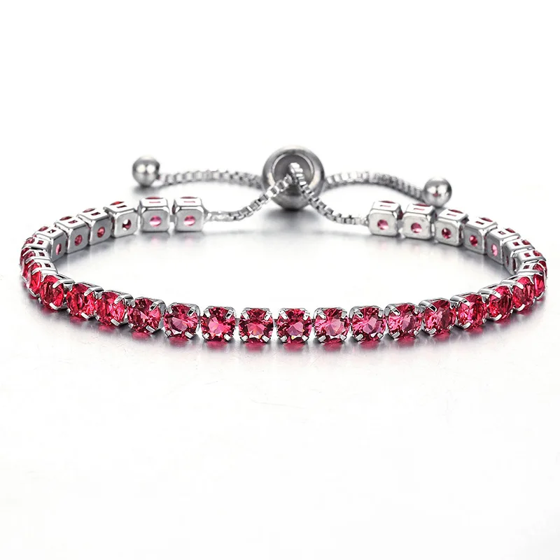 

VSB1 Tennis Bracelets For Women Ladies Wedding Rainbow Colorful Zircon Charm Bracelet Hand Chain Jewelry