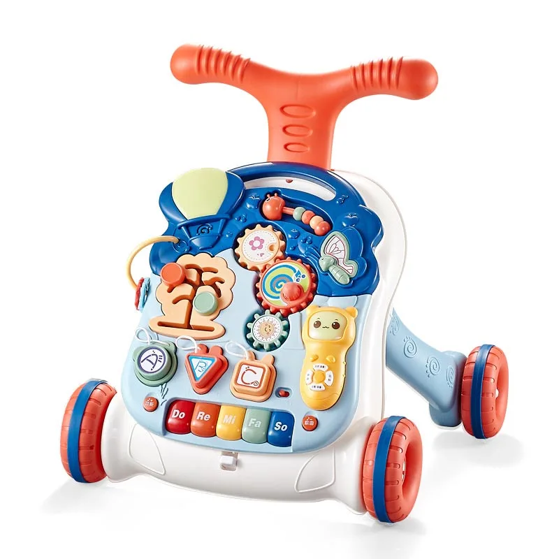 Baby Walker Multi-function Adjustable Baby Walker Car Helps Walk Activity Music Mobile phone + Electronic organ + Drawing Board