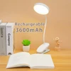 Portable USB Table Lamp Rechargeable Desk Lamp with Clip Bed Reading Night Light LED Touch 3 Modes Dimming Eye Protection Light 1