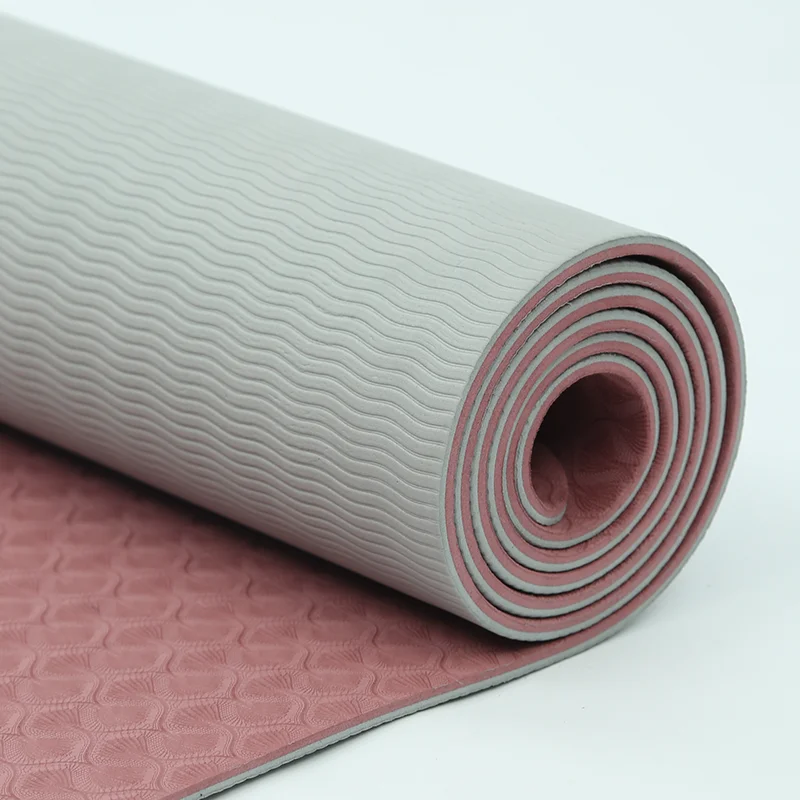 TD® Tapis De Yoga Antidérapant Bicolore Tpe De 6 Mm Tapis De Sport Tap –