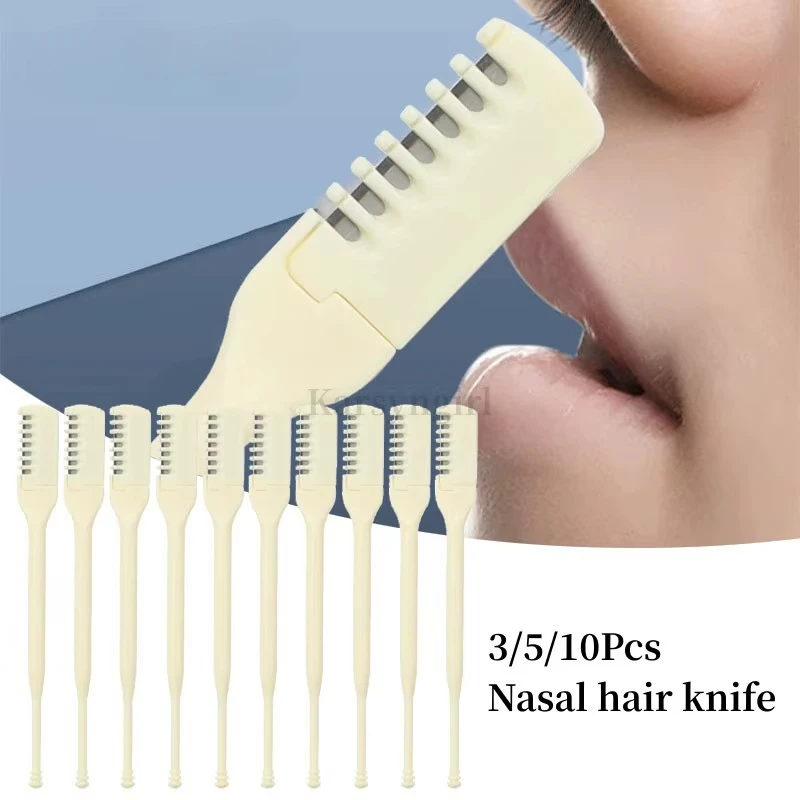 Nose Hair Trimmer 10PCS Ultra-Thin Scissors Precision Ergonomic Design for Safe & Easy Grooming Compact & Travel-Friendly