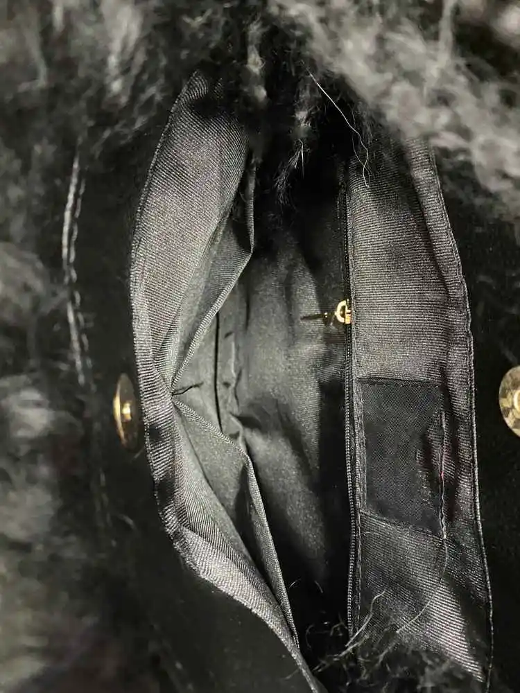 MWfur Lamb Handbag Fashion Long Hair Tote Bag Mongolian Lamb Fur Bags for Women 5