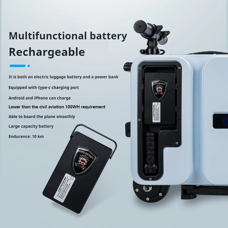 Electric smart suitcase double rideable trolley suitcase men and women travel children's riding rolling luggage