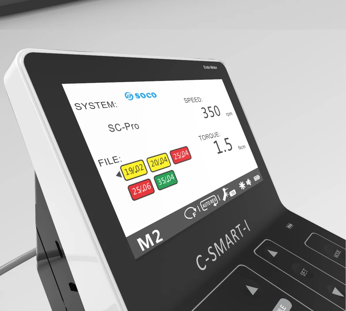 Motore endodontico COXO C-SMART-I PRO con luce LED e localizzatore apicale, ampio schermo LCD a colori, strumento per la misurazione del canale radicolare dentale - immagine 4