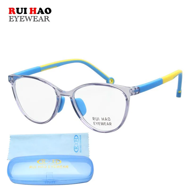Cat Eye Kids Glasses Frame TR90 Myopia Prescription Eyewear Amblyopia