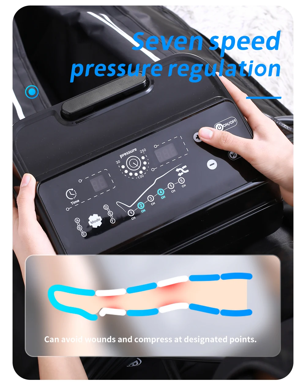 6-Chamber Exercise Recovery Boots Foot Air Wave Pressure Massage Leg Lymphatic Drainage Relaxation and Recovery Ion Therapy 17 6-Chamber Exercise Recovery Boots Foot Air Wave Pressure Massage Leg Lymphatic Drainage Relaxation and Recovery Ion Therapy 11