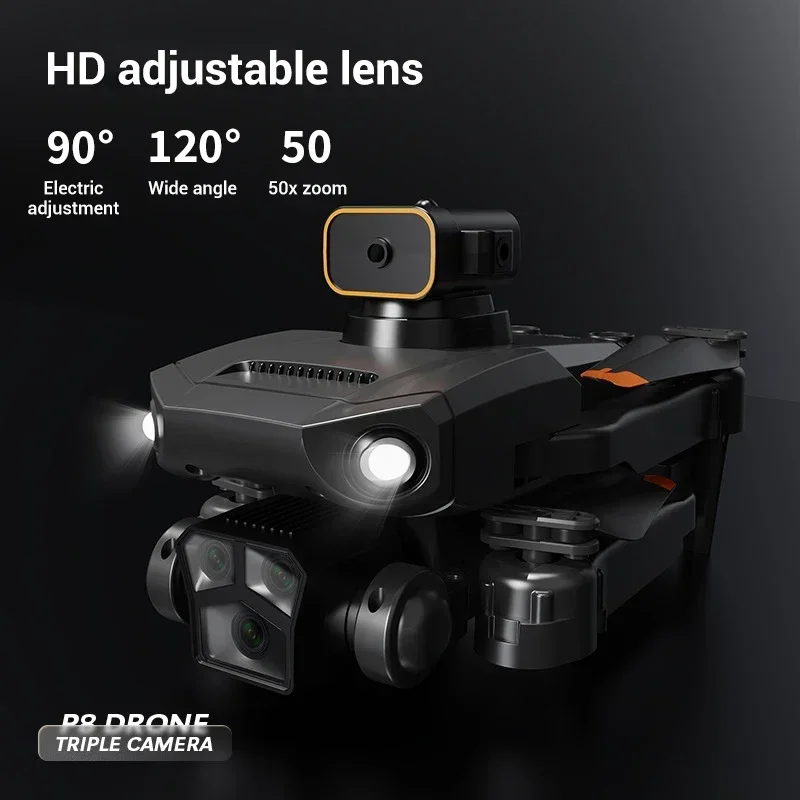 P8 PRO 5 렌즈 드론 8k 고화질 항공 사진, GPS 포지셔닝 접이식 리모컨 비행 장난감, 신제품