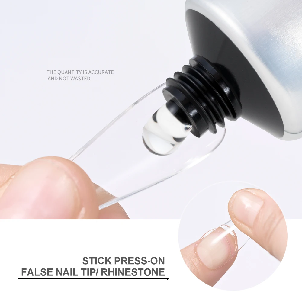 30g Ultra-Strong Nail Tip Glue Quick-Dry Gel Adhesive for Transparent Tips & False Nails Extension UV/LED Curing for Nail Design 6