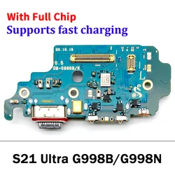 Enhanced USB Charging Connector Board Port Dock Flex Cable with Microphone (S21 Ultra G998N B)
