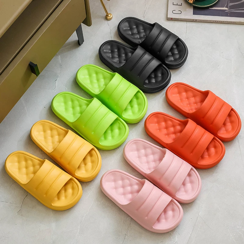 Rimocy Zapatillas de plataforma gruesa para mujer, chanclas suaves antideslizantes para interiores y el baño, sandalias de Chanclas de playa de verano, 2022| | AliExpress