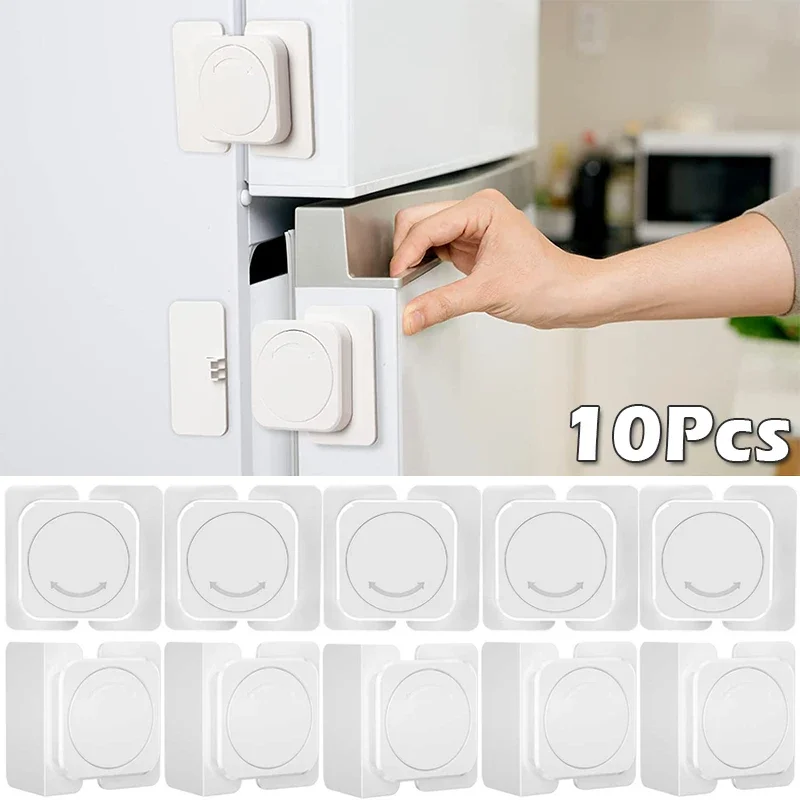 10Pcs Baby Safety Cabinet Locks Children Refrigerator Door Drawer Lock Security Protection Anti-pinching Lock Buckle Kids Safety