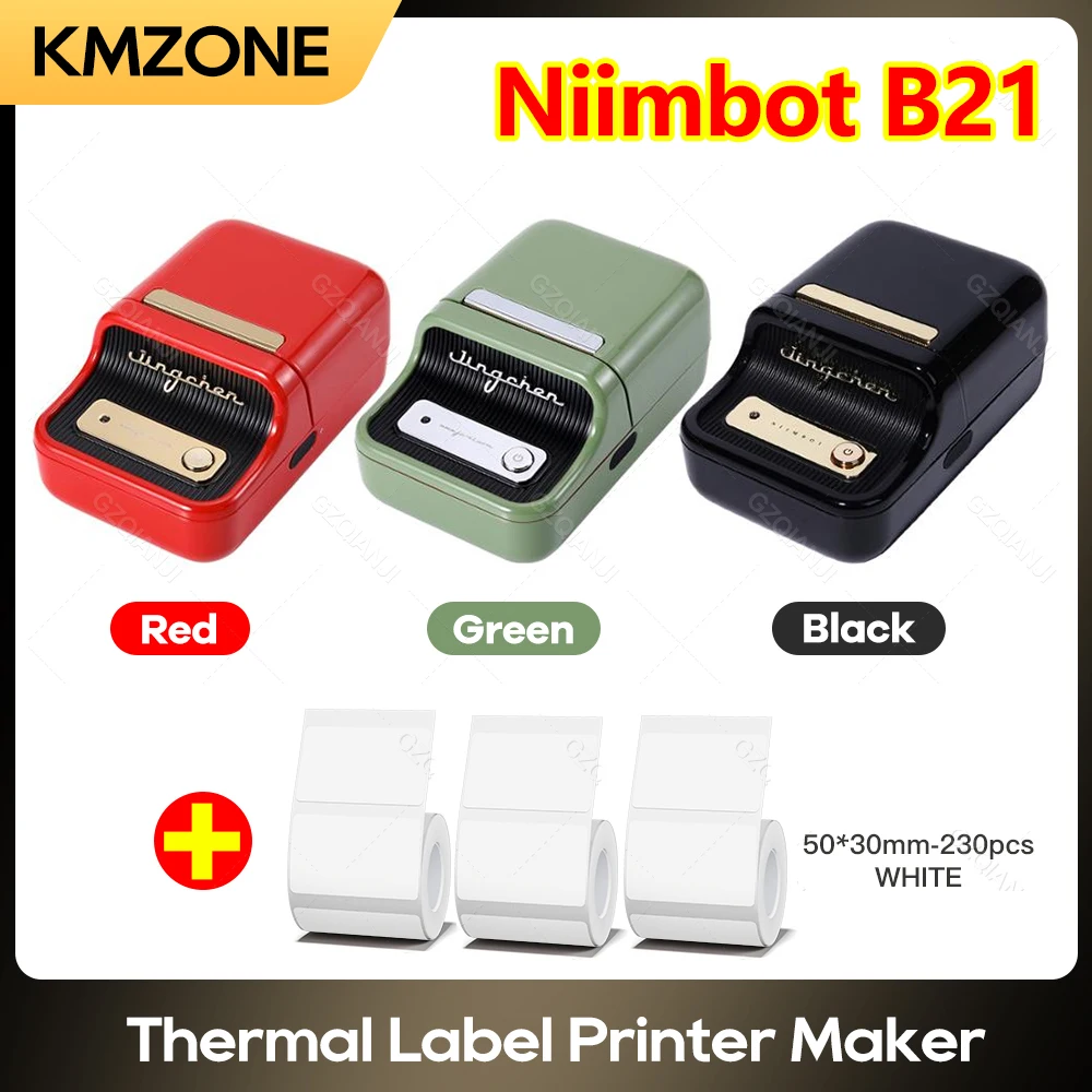 NIIMBOT B21 Label Maker, Thermal Label Printer  