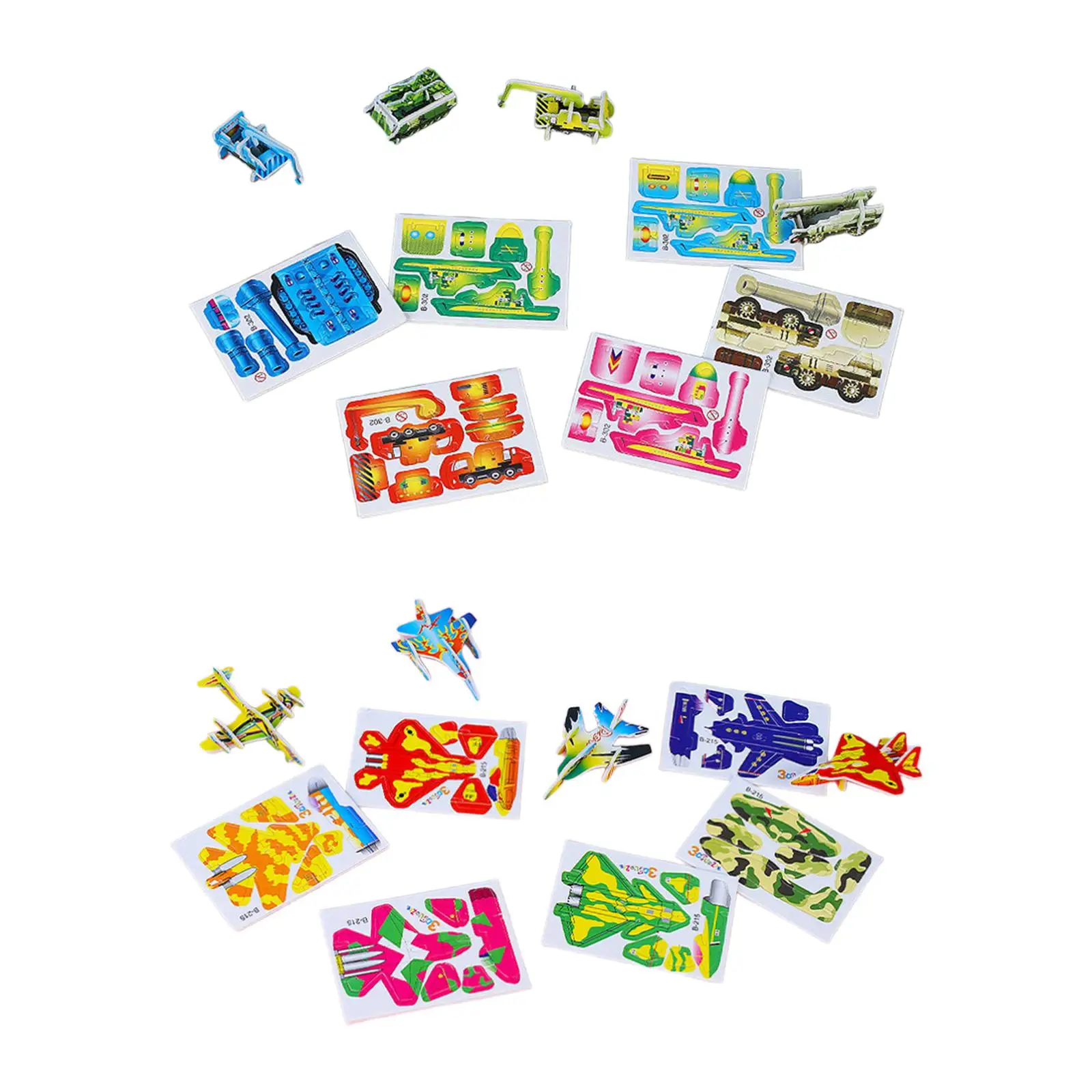 

10x 3D Jigsaws Puzzles Kids Toy Educational Toys for Preschool Kindergarten