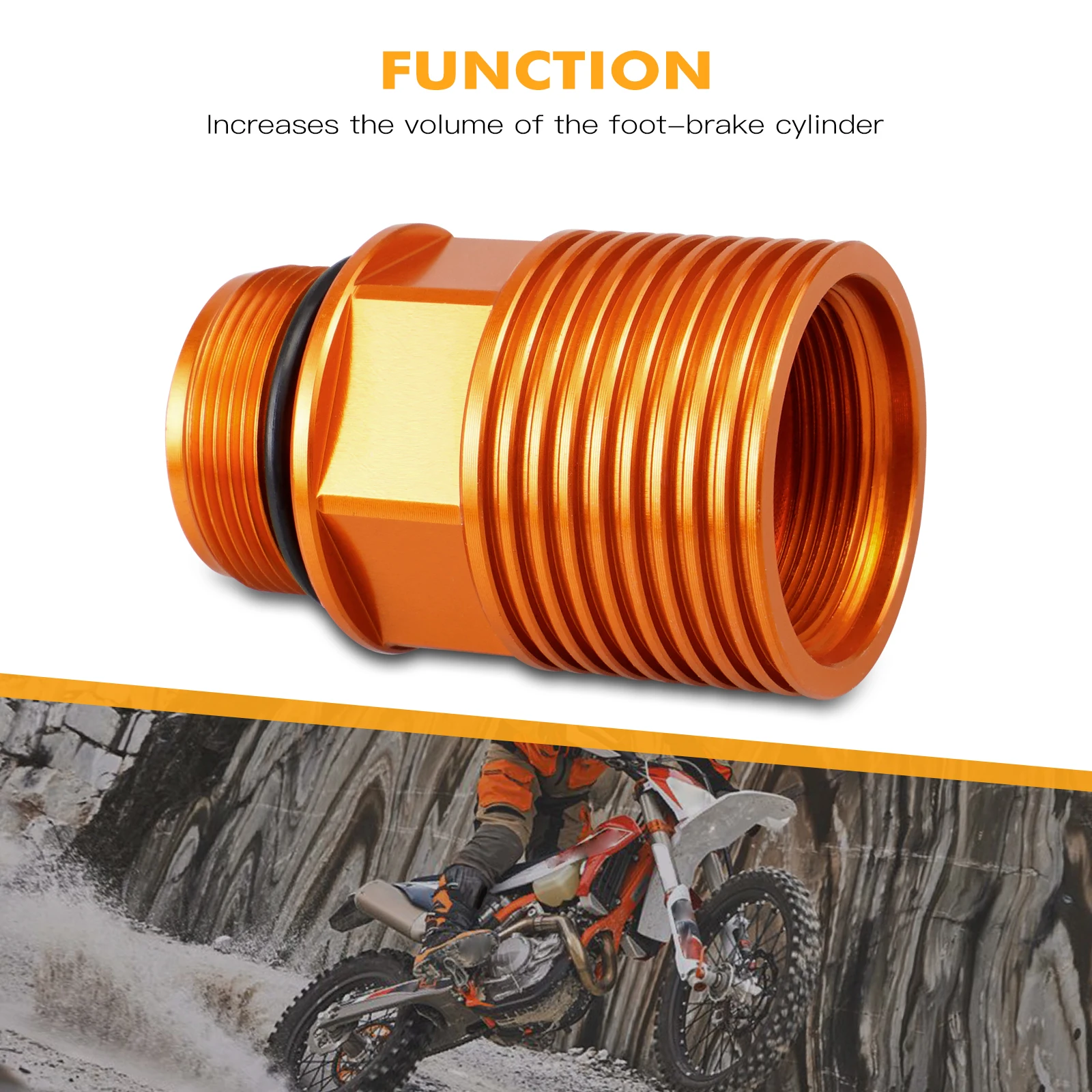 Rear Brake Reservoir Extender for KTM 125 150 200 250 300 350 400 450 530 SMR EXC TPI EXCF SX SXF XC XCF XCW XCFW 2004 -