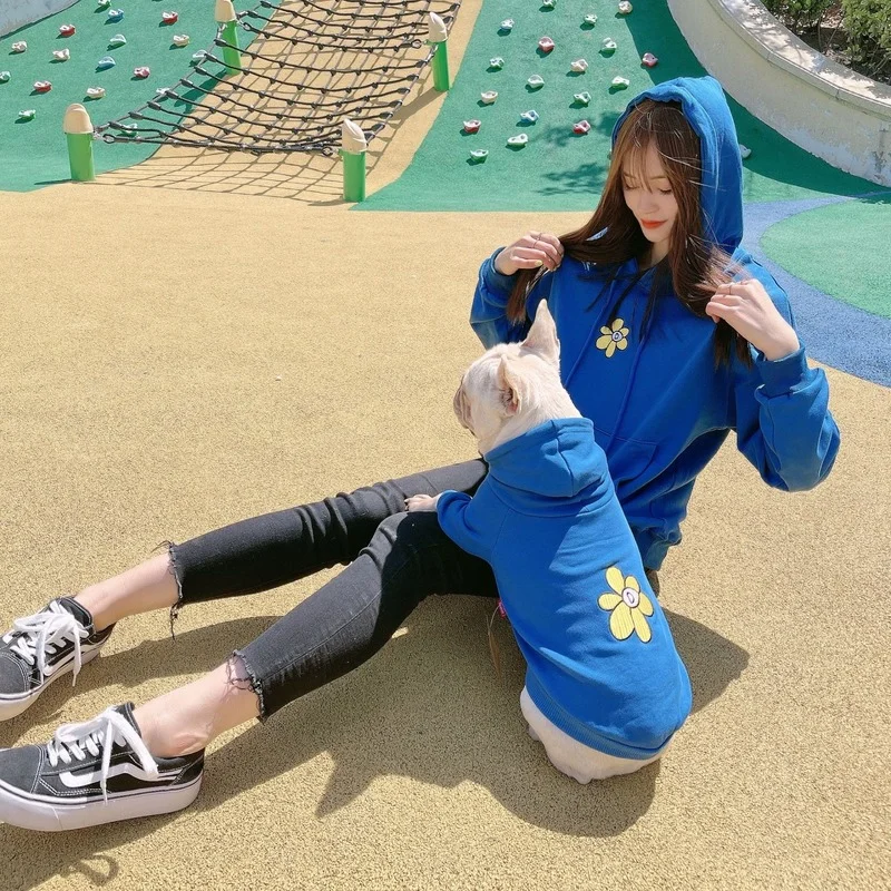 

Одежда для собак Одежда для домашних животных Толстовка для собак Корейская версия одежда для родителей и детей из чистого хлопка Семь разм...