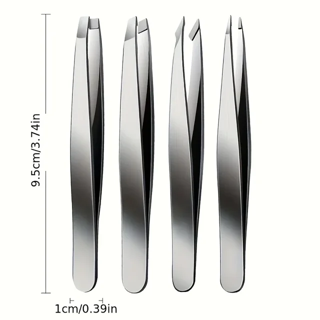 4pcs Set Professional Tweezers Set Perfect For Eyebrow Hair Removal Splinter Very Effortless and Relaxed to Remove 6 4pcs Set Professional Tweezers Set Perfect For Eyebrow Hair Removal Splinter Very Effortless and Relaxed to Remove 6