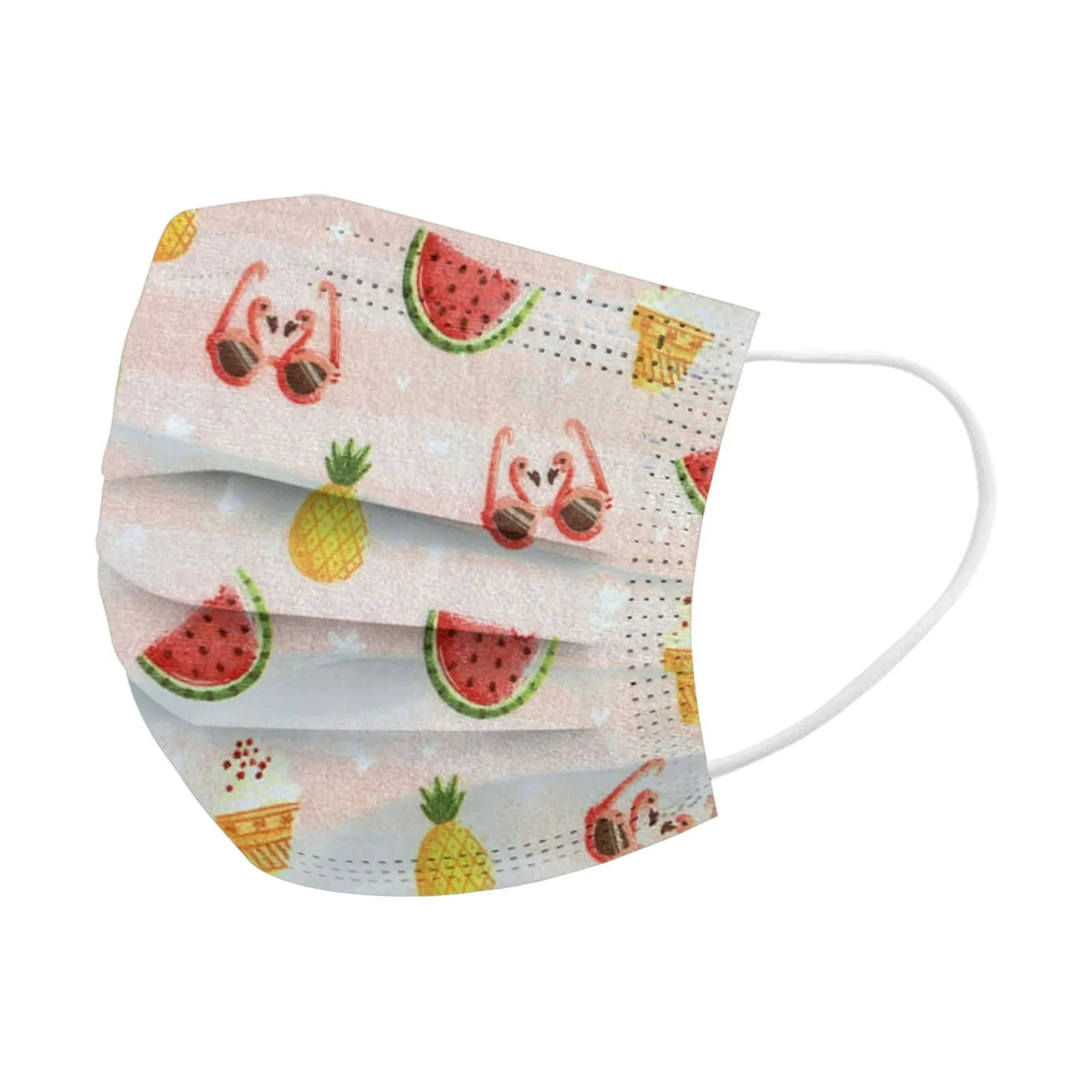 10 PCS Beach Disposable Printed Mouthpiece Melt Spray Fashion Mask mouth cover Face Mask