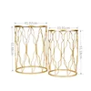 Nest Gold Coffee Tables Set Modern Design Round Side End Table Luxury Golden Mirror Speaker Coffee Table 4