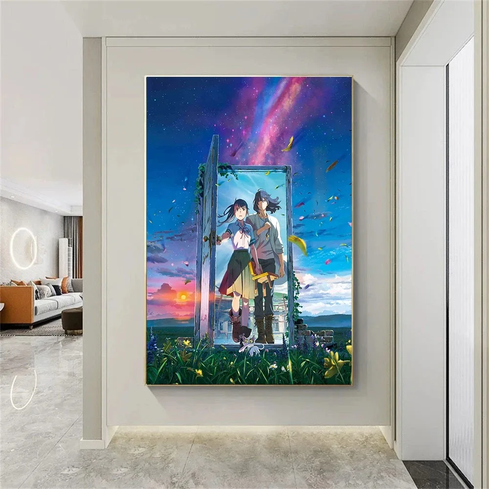 Popular Japanese Fantasy Adventure Anime Suzume Cartoon Animation