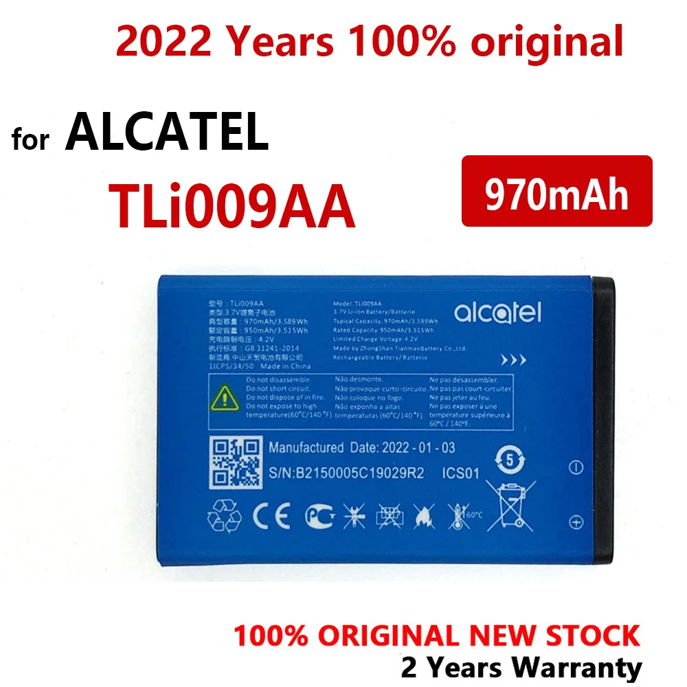 

100% Original 970mAh TLi009AA Batteries For Alcatel 3025 3025X 3026 3026G 3026X Mobile Phone Battery With Tracking Number