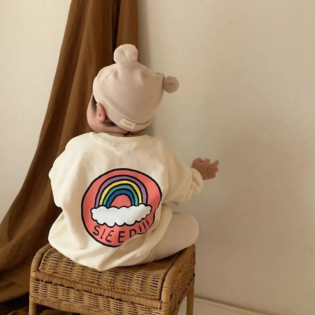 Spring Autumn Kids Casual Sweatshirts children sweatshirt Printed Cartoon Baby Boys Long Sleeve Tees Tops Loose Fashion Toddler Hoodies Clothes