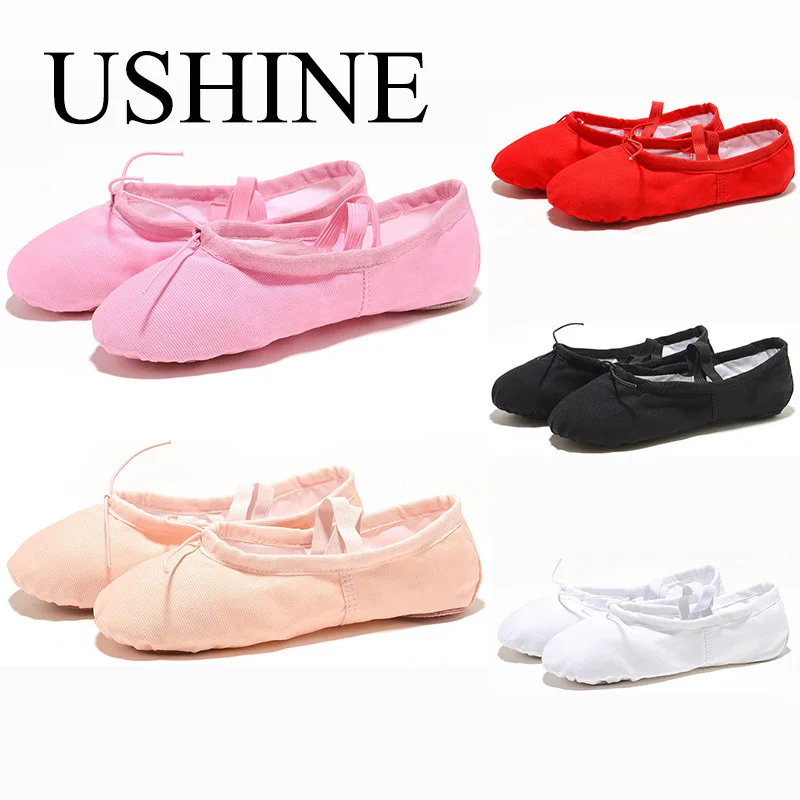 Ushine Girls Ballet Shoe Pantofole Da Ballo Per Bambini Tela Professionale Suola Morbida Ballet Dance Girls Female Ballet Yoga Gym Scarpe Da Ballo