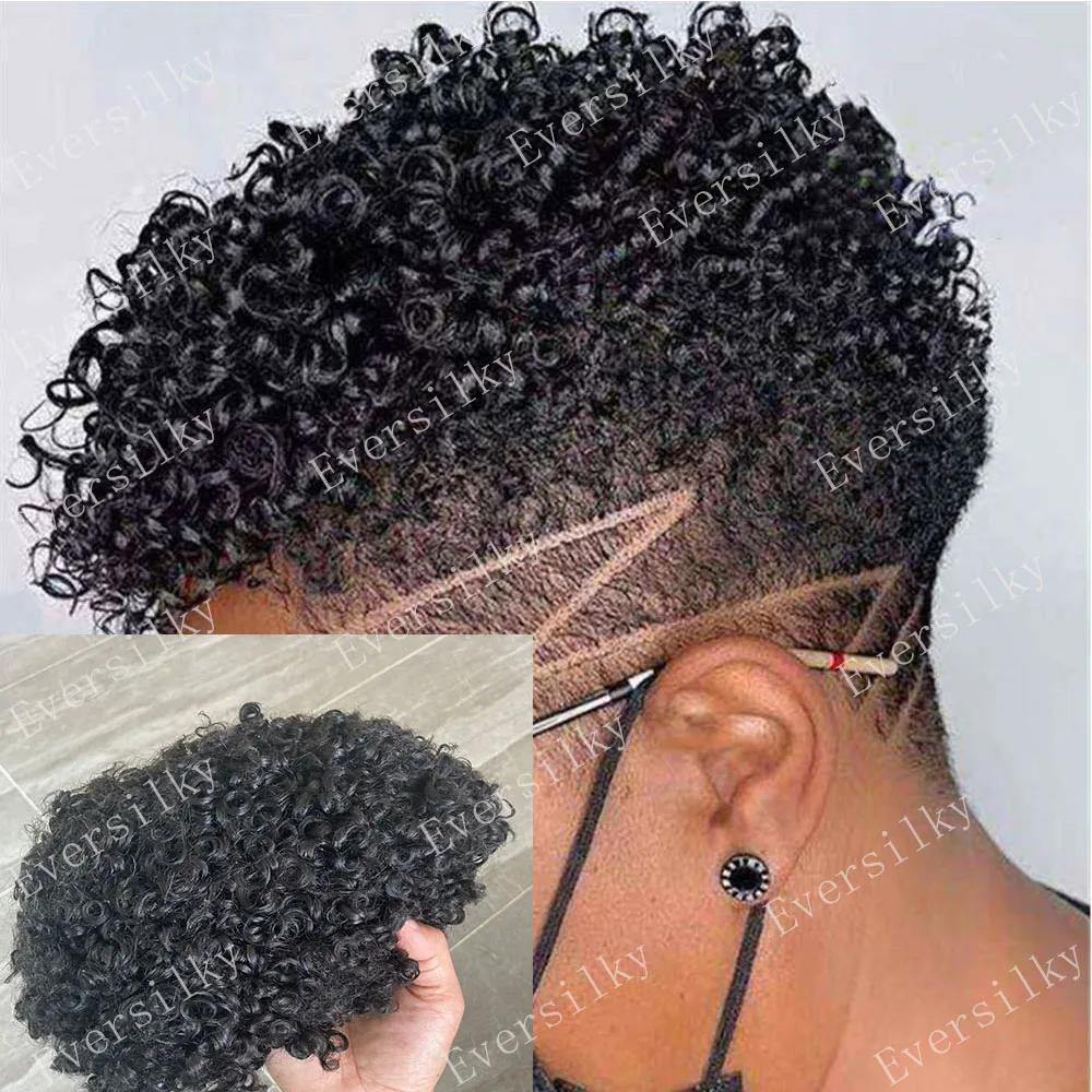 

Durable Skin Full Pu Base Men Toupee Jet Black 15mm Afro Kinky Curly Male Human Hair Capillary Prosthesis Wigs Replacement Units