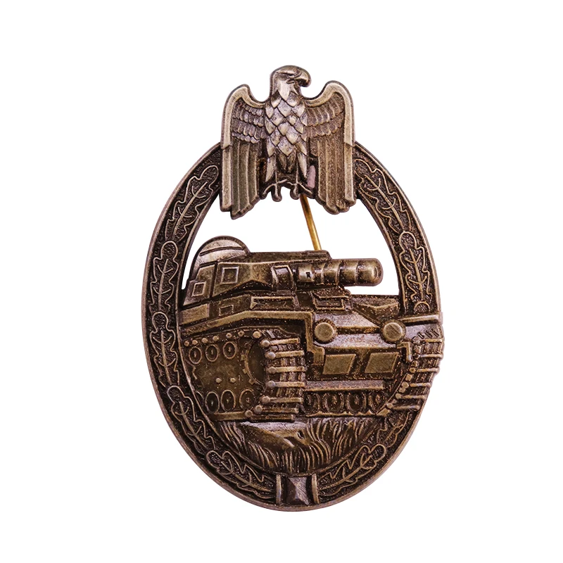 

World War II German Armored Tank Brooch Imperial Eagle Insignia Pin Souvenir