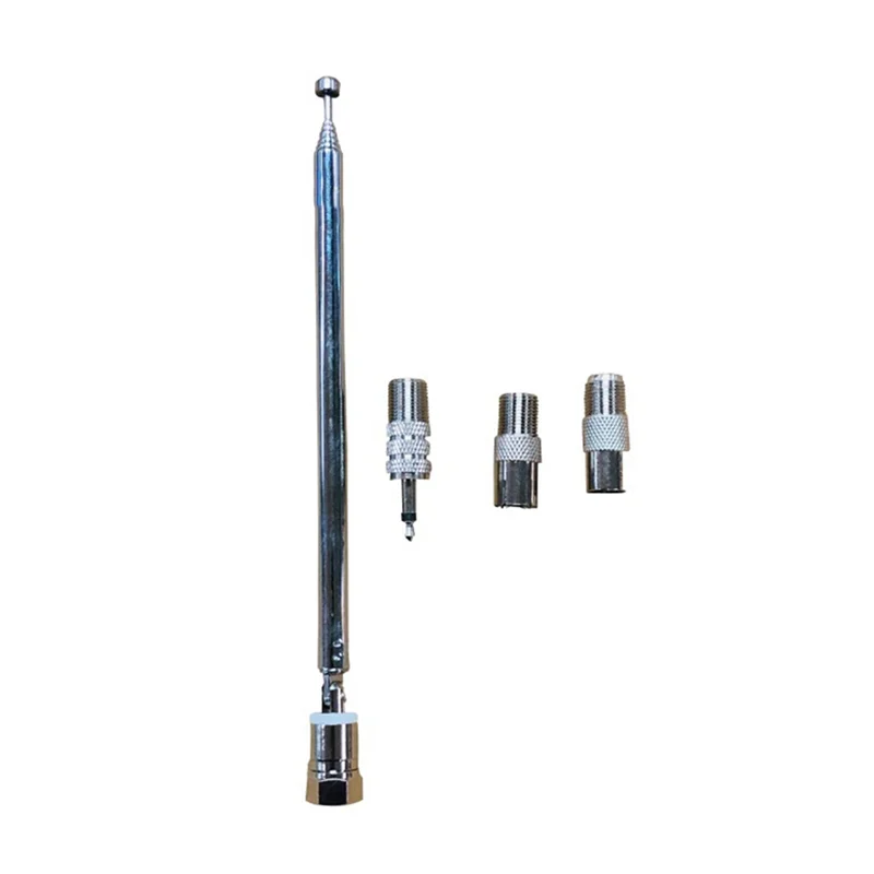 B27B 4X 로드 안테나 3.5Mm 어댑터 FM 라디오 안테나 교체 텔레스코픽 나사 F 유형 남성 플러그 커넥터 AV 스테레오 수신기