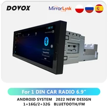

Dovox 1din Car Radio Android 9.0 Car Video Player FM Bluetooth WIFI GPS Navigation Touch Screen For Nissan Toyota Car Stereo