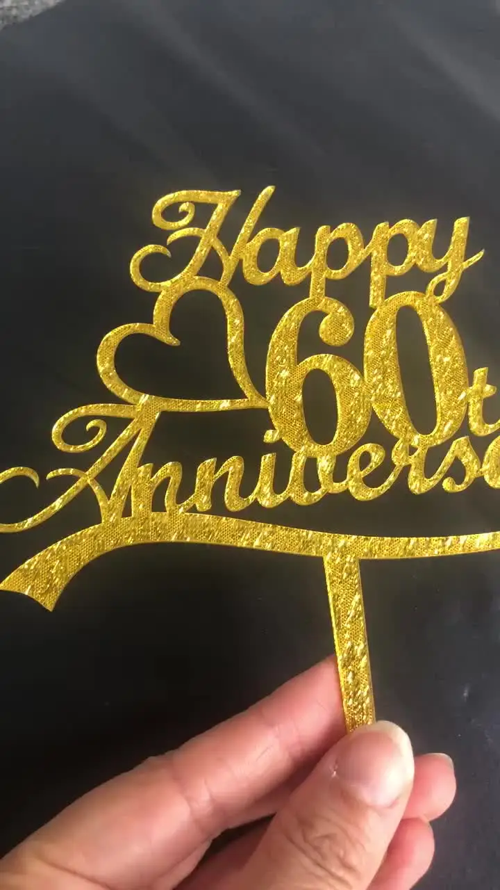 Gyufise - Confezione da 24 topper per cupcake per 30° anniversario, con