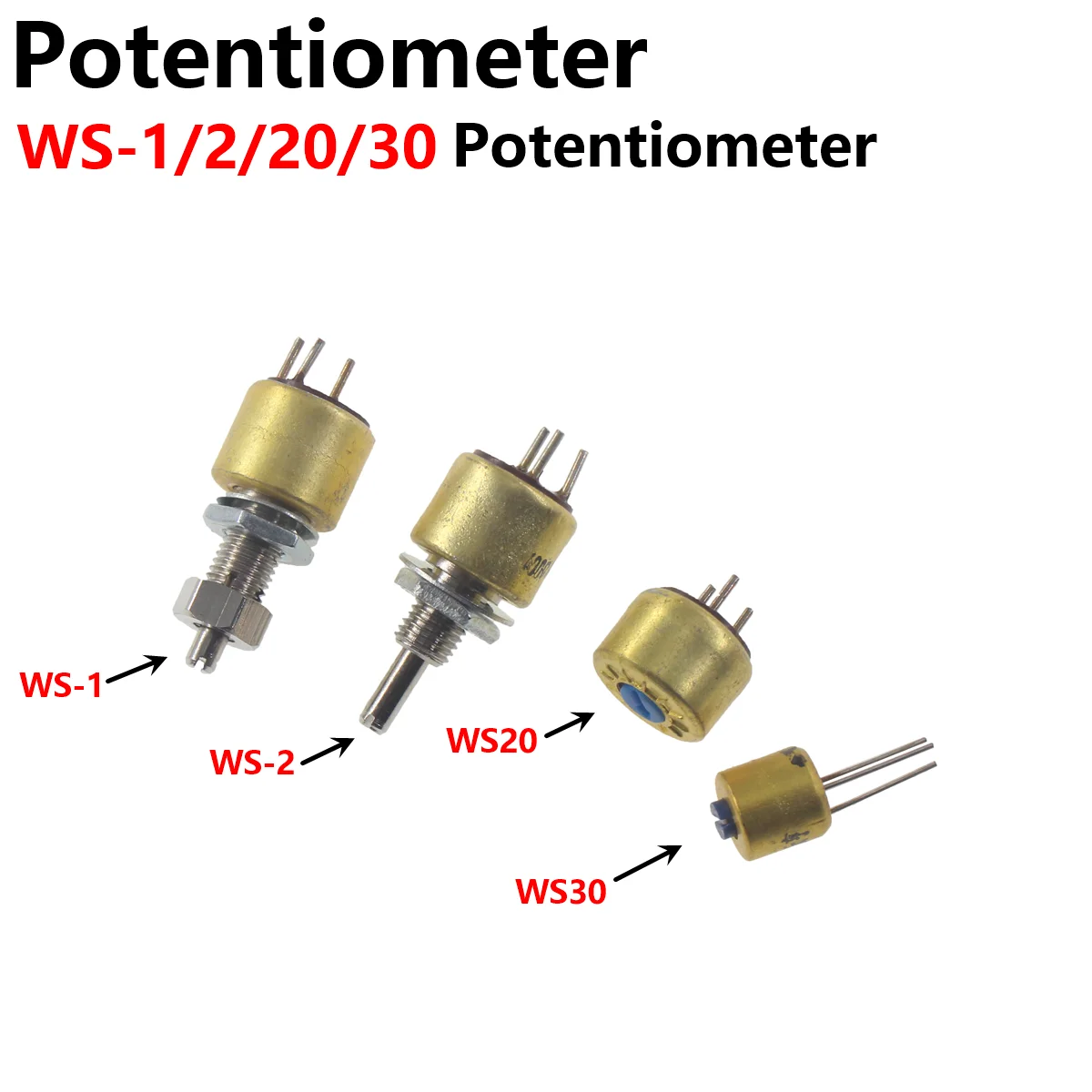 5PCS WS-1 WS-2 WS20 WS30 Potentiometer lock 1K 2.2K 2K2 4K7 4.7K 10K 47K 100K 100R 150R 220R 330R 470R 680R 15R