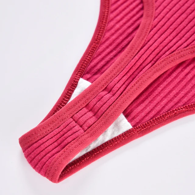 3PCS Cotton Antibacterial Women's Panties Solid Color G-string Quick Drying Soft Women's Underwear Sexy Breathable Girl's Panty 3