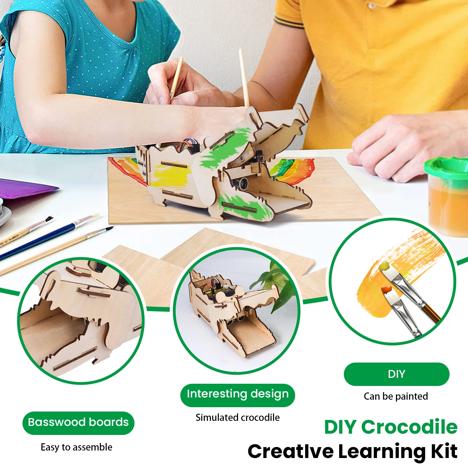 Keyestudio STEM Crocodile Creative Programming Learning Starter Kit For Arduino ESP32 Coding & Micro:bit V2 Programmable Toys - Image 3