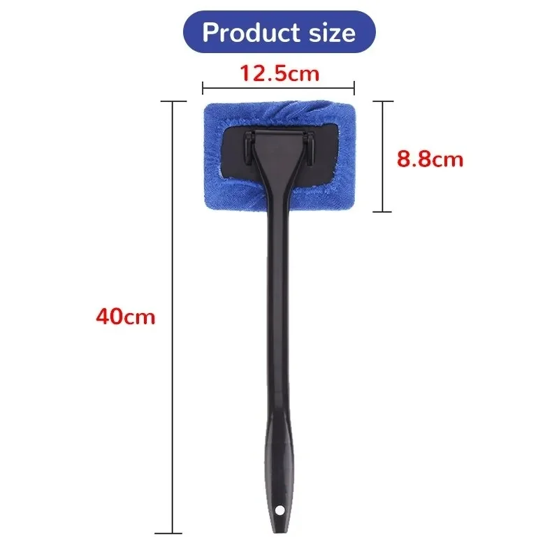 Car Window Cleaner Brush Kit Windshield Cleaning Wash Tool Inside Interior Auto Glass Wiper With Long Handle 6