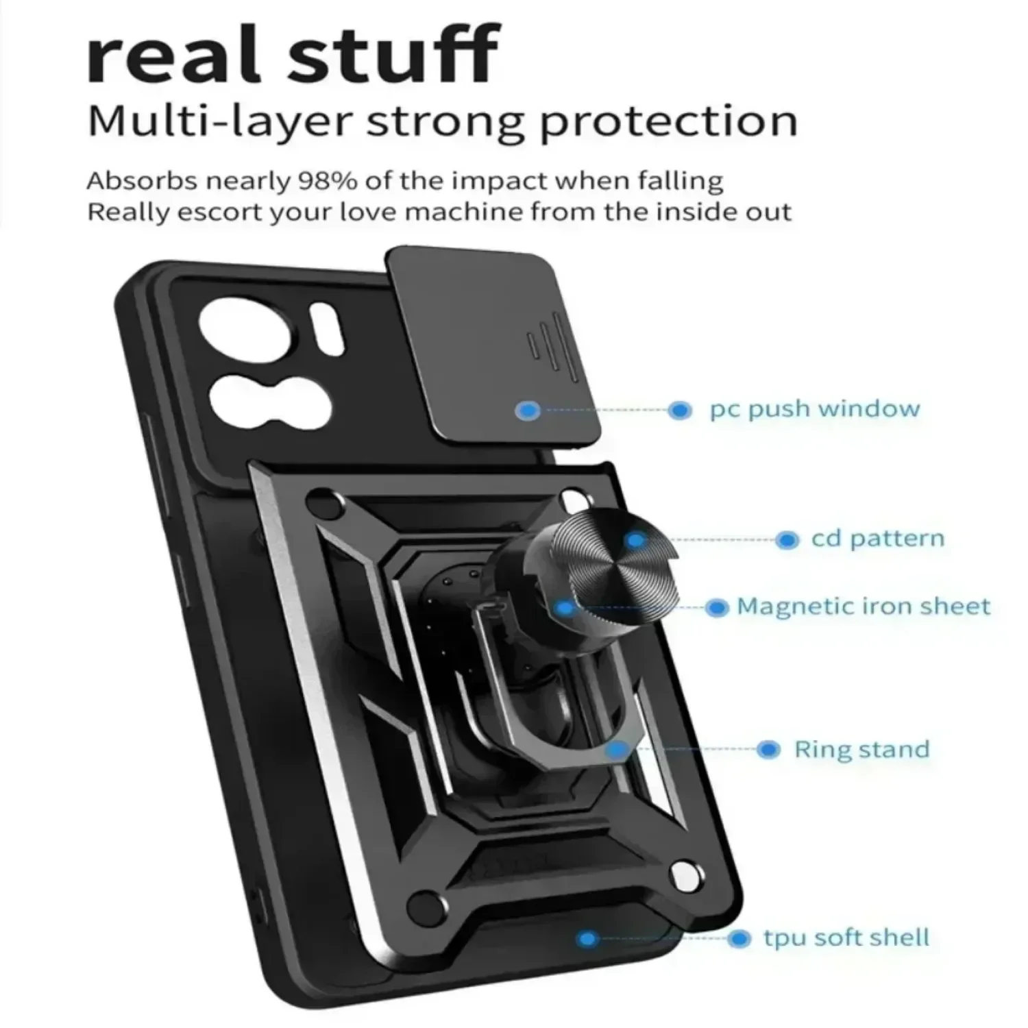 Shockproof Slide Camera Lens Holder Protective Case