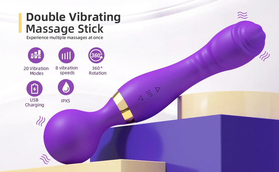 20 Vibrations Pattern 8 Speeds Powerful Big Vibrators Magic Wand Body Massager Sex Toy for Woman Female G Spot Adult Toys S1d939a53a1274e1780eba720dae39e21a