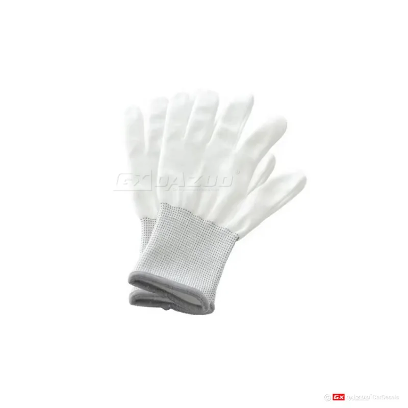 10 Pairs/Lot Microfiber Gloves White Black Cleaning Nylon Vinyl Wrap Fabric Gloves
