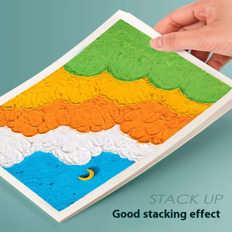 Oil Pastel Paper Painting 200g A4 Sketch Blank Drawing Cardboard 32k/16k Heavy Color Artist A5 Oil Painting Stick Special Paper 5