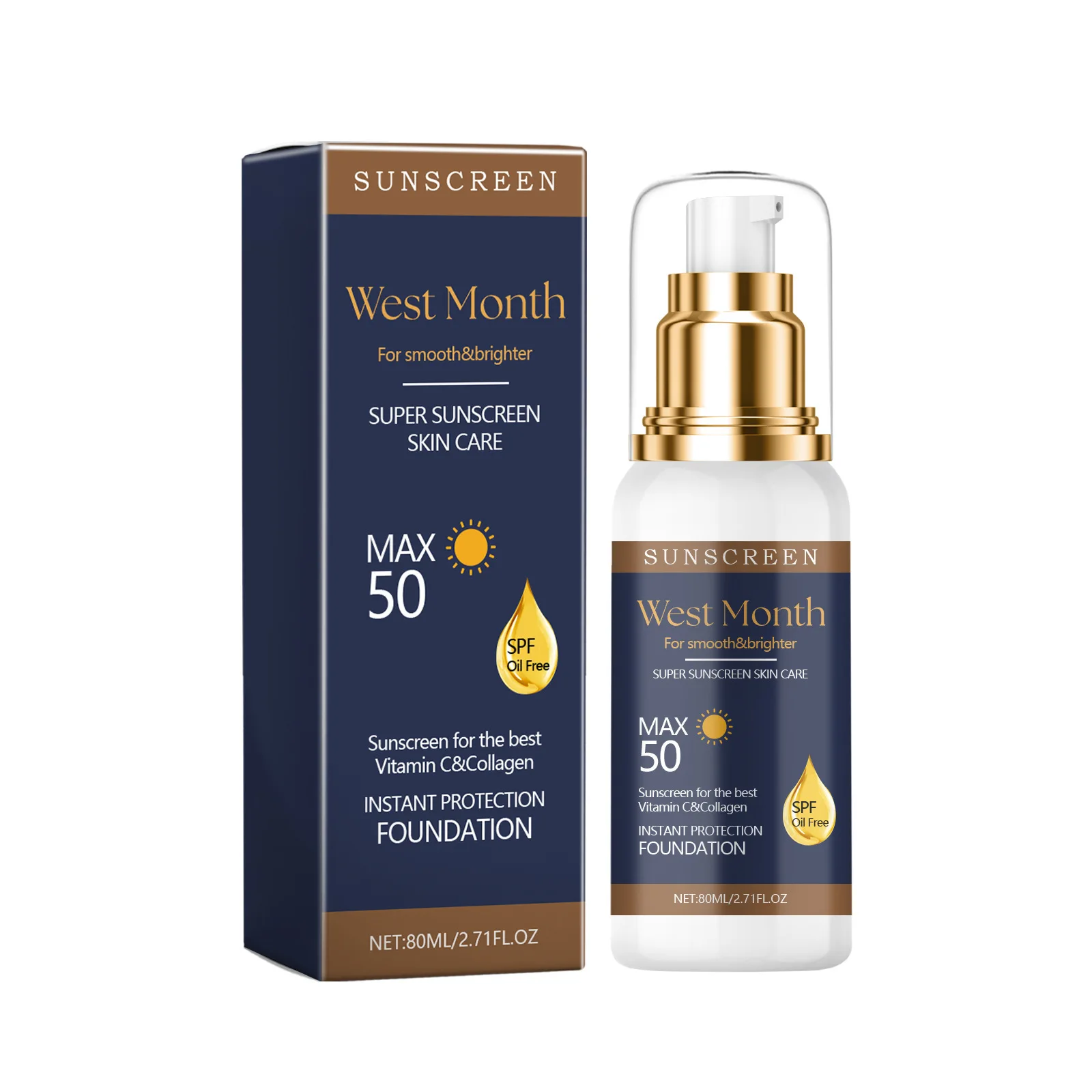 Facial Body Sunscreen Spf 50 Isolates Ultraviolet Ray Prevent Dark Spot Oil Control Refreshing Waterproof Moisturizing Sunscreen