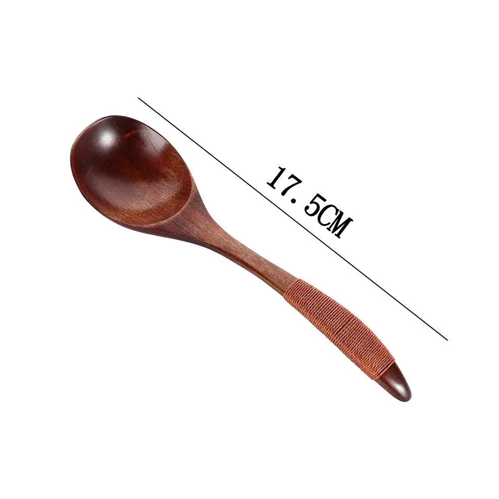 Description Picture 4 of itemDessert Coffee Hand-made Catering Scoop Wood Black Walnut Cooking Utensil Kitchen Tool Wooden Spoon Soup Spoon