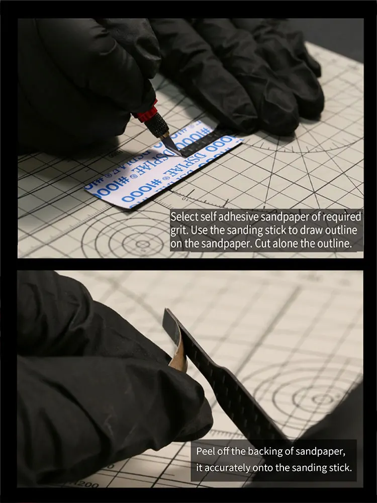 Dspiae Model Tool CFB-S Profiled Carbon Fiber Grinding Plate 9 Specifications 3