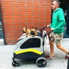Premium Dog Stroller Pram 4 Wheel Foldable Cart Travel Walk Pet Jogger Wagon for Small Medium Large Dogs 1