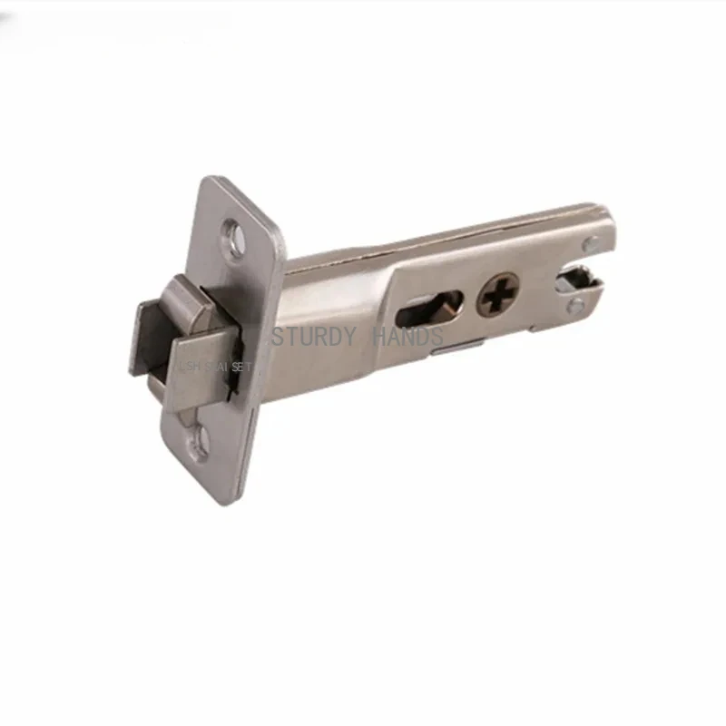 Zinc alloy lock tongue, household bathroom invisible door, anti-theft lock core, indoor silent body, hardware accessories
