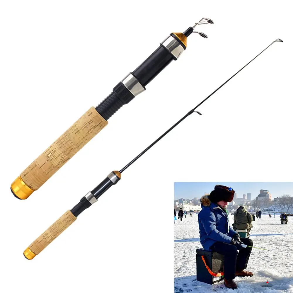 1pc 33/60/80cm New Ice Fishing Rods Winter Fishing Reels Outdoor Tackle  Pole Portable Fishing Tackle Accessories