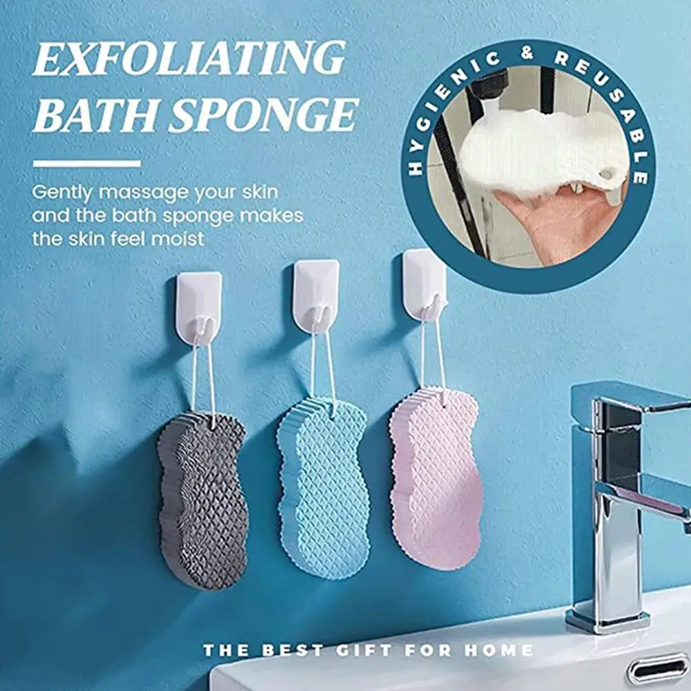 Description Picture 4 of itemNew Exfoliante Sponge Body Scrubber Bath Exfoliating Scrub Sponge Shower Brush Body Skin Cleaner Dead Skin Remover Sponge