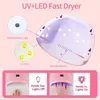 LINMANDA Professional USB Electric Nail Drill Polish File Kit with UV LED Nail Lamp Gel Manicure Dryer Lamp Acrylic Starter Set 3