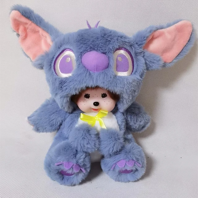 Disney-Peluche Kawaii Monchichis Transform Stitch, Totoro, Kiki, Stellalou,  Linabell, Cadeaux pour enfants, 20cm
