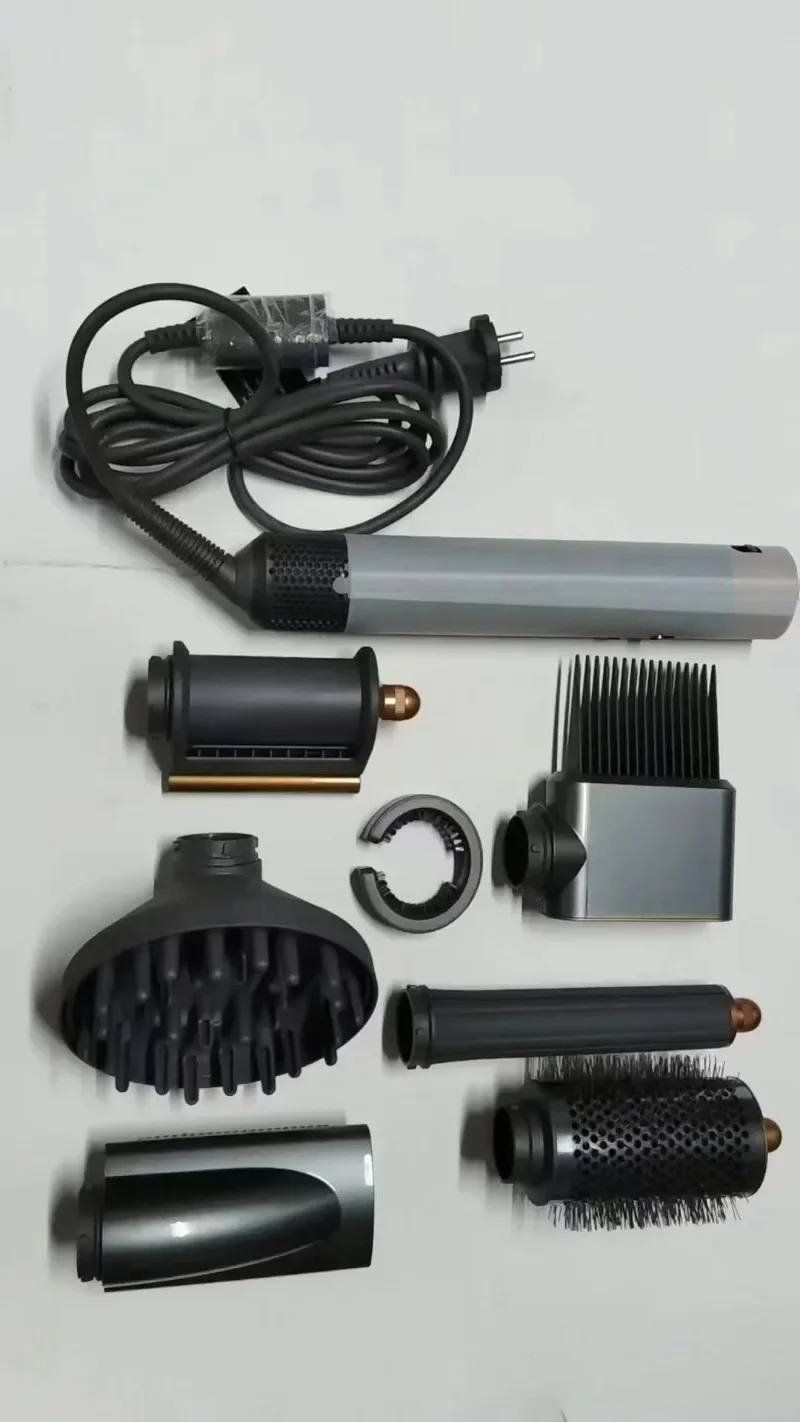 HS07 Copper Gold Airwap Negative Ion Air Curling Iron Multifunctional Long Hair Style Secador Inface