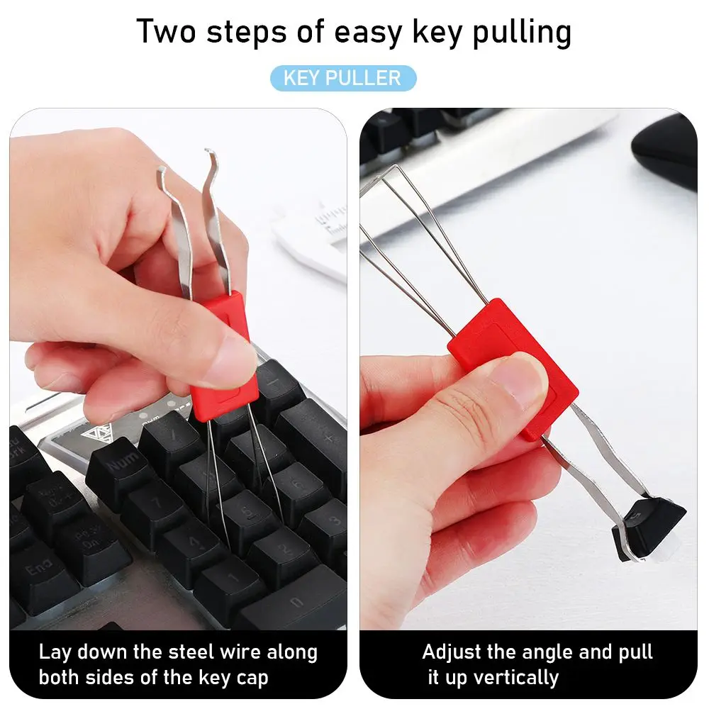 

Universal Steel Keyboard Dust Cleaner Aid Keycaps Puller Keycap Unloading Cleaning Tool